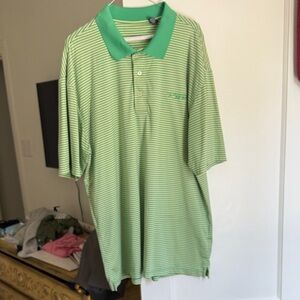 THE BREAKERS PALM BEACH Green Striped Polo Shirt